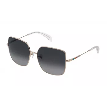 TOUS Damen-Sonnenbrille STO403S580300 - Schwarzer Acetatrahmen, graue Polycarbonatgläser, UV400-Schutz, 58 mm Glasbreite