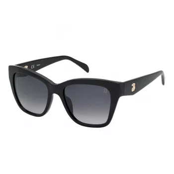 TOUS Damen-Sonnenbrille STOB40-540700 - Acetatrahmen, Polycarbonatgläser, UV400-Schutz, 54 mm Glasbreite, Schwarz/Grau