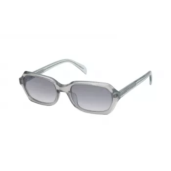 TOUS Damen-Sonnenbrille STOB44-5409RM Butterfly Cat-Eye Acetatrahmen Schwarz Roségold verspiegelte Gläser 54 mm