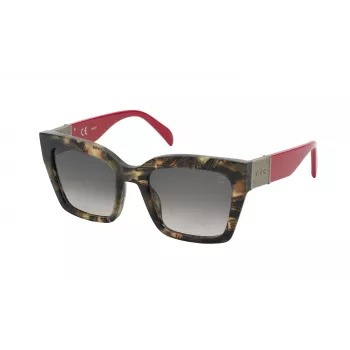 TOUS Damen-Sonnenbrille STOB47-530XAP Havana Acetat Braun Verlauf 53mm