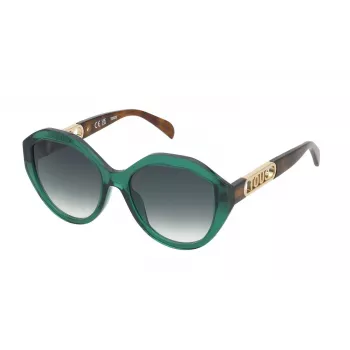 TOUS Damen-Sonnenbrille STOB90-550G61 Havana Braun Verlauf Rechteckig 55mm