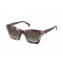 TOUS Damen-Sonnenbrille STOC17-520Z02 Havana Acetat eckiger Rahmen braun Gradientenglas 52/20/140 mm