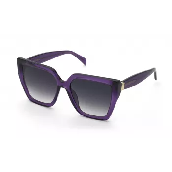 TOUS Damen-Sonnenbrille STOC40-5606LA Havana Braun Gradient Quadratisch 56mm