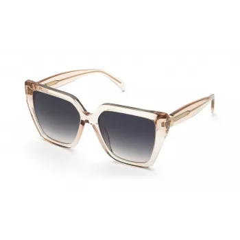 TOUS Damen-Sonnenbrille STOC40-5609TU - Schwarzer rechteckiger Rahmen mit grauen Verlaufsgläsern - 56/17/140 mm