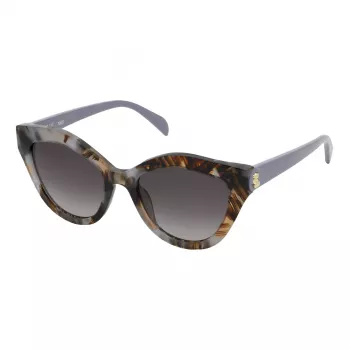 TOUS Damen Sonnenbrille STOC18-530AM5 Havana Acetat Braune Gläser 53/19/140 mm