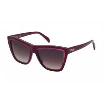 TOUS Damen Sonnenbrille STOC25V5408LA Havana Acetat Butterfly Cat Eye 54mm