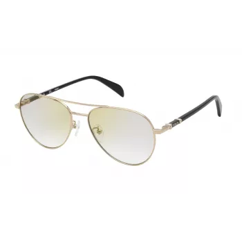 TOUS Damen Sonnenbrille STO43756300G - Havanna Acetatrahmen, graue Verlaufsgläser, UV400-Schutz