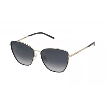 TOUS Damen Sonnenbrille STO459-570300 Rechteckig Acetat Schwarz Gestell Graue Gläser 57/17/140 mm UV400