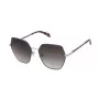 TOUS Damen Sonnenbrille STO461-570E66 Havanna Braun Acetat Vollrand Modifiziert Quadratisch