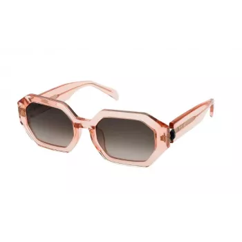TOUS Damen Sonnenbrille STOB83V530856 Schwarzer eckiger Rahmen Graue Gläser 53mm