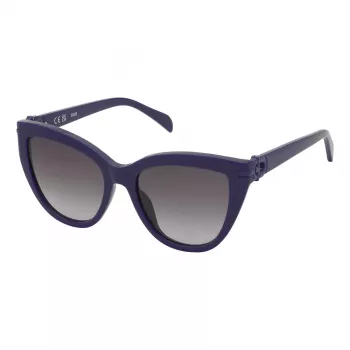 TOUS Damen Sonnenbrille STOC21-530T81 Havana Acetat Square Frame Brown Gradient Lens 53/18/140 mm
