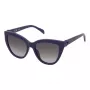 TOUS Damen Sonnenbrille STOC21-530T81 Havana Acetat Square Frame Brown Gradient Lens 53/18/140 mm