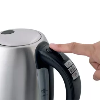TOYA LUND 68194 Wasserkocher 2200 W 1,7 L Edelstahl Silber/Schwarz