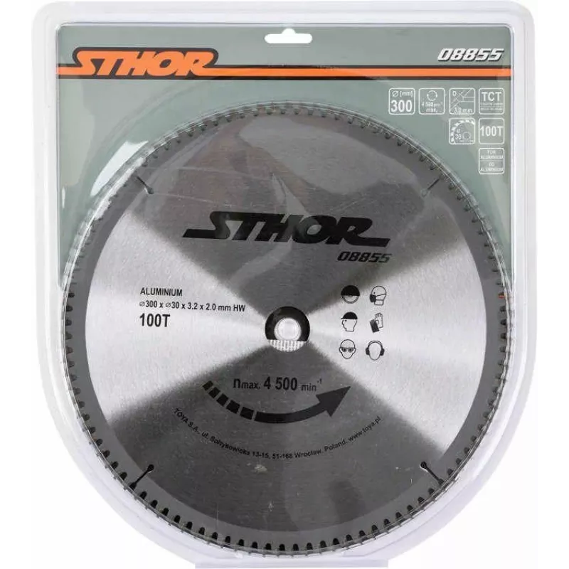 TOYA STHOR 300 mm TCT Kreissägeblatt für Aluminium und Nichteisenmetalle, 100 Zähne, 30 mm Bohrung