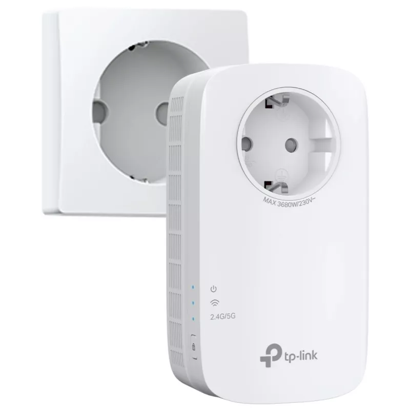 TP-LINK RE660X Dual-Band Wi-Fi 6 Range Extender, 2,4 GHz & 5 GHz, 802.11ax