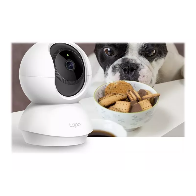 TP-Link Tapo C200 Pan/Tilt WLAN-Sicherheitskamera, 1080p Full HD, 360° Schwenken, 114° Neigen, Nachtsicht, Zwei-Wege-Audio, microSD-Steckplatz, funktioniert mit Alexa & Google Assistant, Weiß