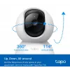TP-Link Tapo C200C Schwenk-/Neige-WLAN-Überwachungskamera - 1080p Full HD, 360° horizontaler Bereich, Zwei-Wege-Audio, Nachtsicht bis 9m, MicroSD bis 256GB, Weiß