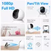 TP-Link Tapo C200C Schwenk-/Neige-WLAN-Überwachungskamera - 1080p Full HD, 360° horizontaler Bereich, Zwei-Wege-Audio, Nachtsicht bis 9m, MicroSD bis 256GB, Weiß