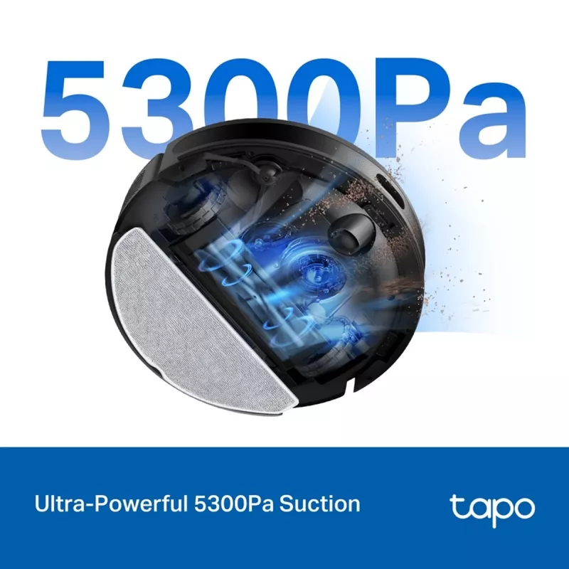 TP-Link Tapo RV20 Max Plus Saugroboter und Wischroboter mit Absaugstation, LiDAR-Navigation, 4200 Pa Saugkraft, 2600 mAh Akku, Wi-Fi, Alexa & Google Assistant