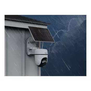 TP-Link Tapo TC90 KIT Solarbetriebene Schwenk-/Neige-Überwachungskamera, 2K QHD, Außenbereich, Akku & Solar, IP65, Farbnachtsicht, Kabellos, 1 Kamera