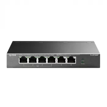 TP-LINK TL-SF1006P 6-Port 10/100 Mbps Desktop Switch mit 4-Port PoE+ (67W)