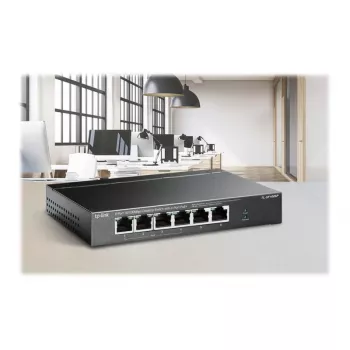 TP-LINK TL-SF1006P 6-Port 10/100 Mbps Desktop Switch mit 4-Port PoE+ (67W)