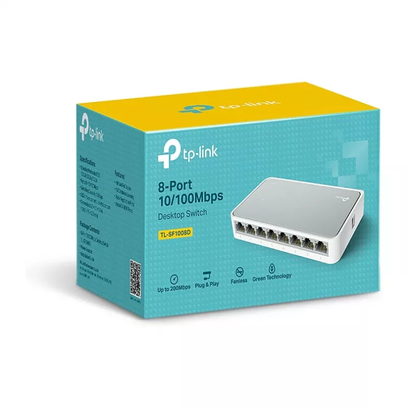 TP-Link TL-SF1008D V12.4 8-Port 10/100Mbps Fast Ethernet Desktop Switch