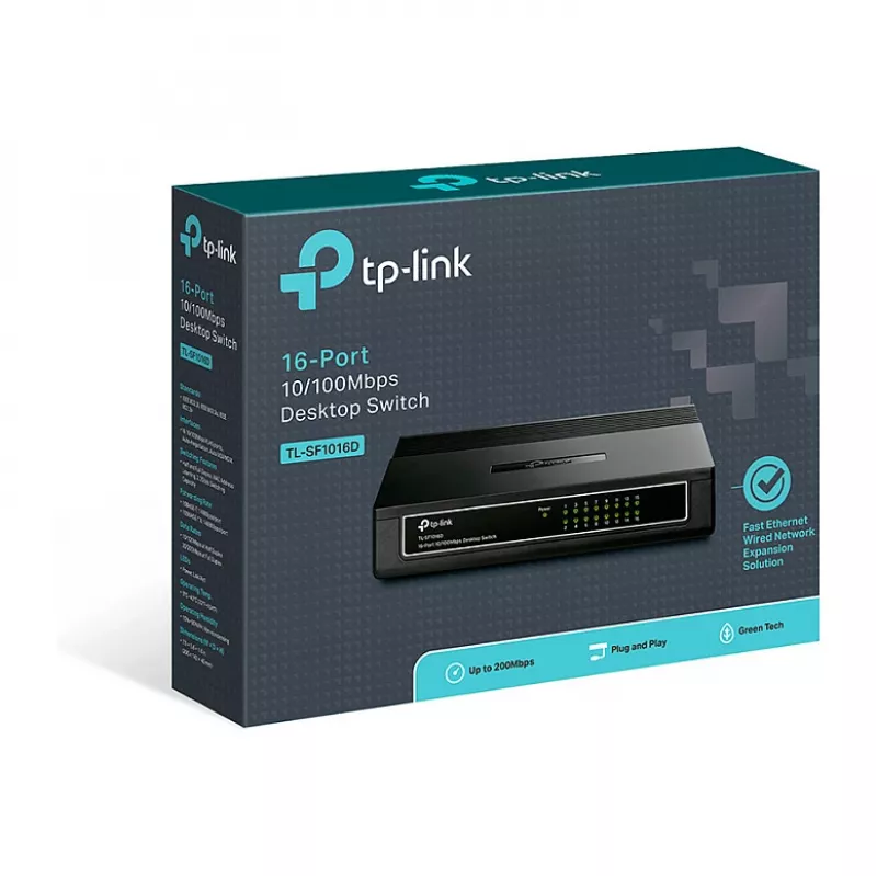 TP-Link TL-SF1016D 16-Port 10/100 Fast Ethernet Desktop-Switch