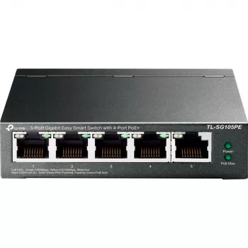 TP-Link TL-SG105PE Easy Smart Gigabit Switch mit 4-Port PoE+