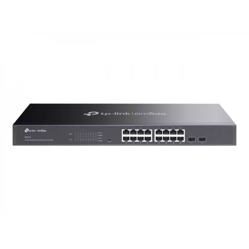 TP-LINK TL-SG2218 16-Port Gigabit L2+ Managed Switch mit 2 SFP-Steckplätzen, 150W PoE+