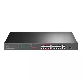 TP-Link TL-SL1218P 18-Port Fast Ethernet PoE+ Switch mit 2 Gigabit und 1 SFP