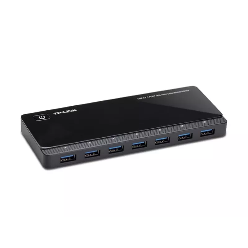 TP-LINK UH720 7-Port USB 3.0 Hub mit 2 Smart Charging Ports - Schwarz