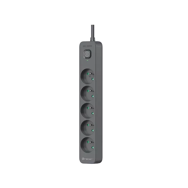 Tracer 47813 Super Line+ Graphite 1,5 m (5 Steckdosen)