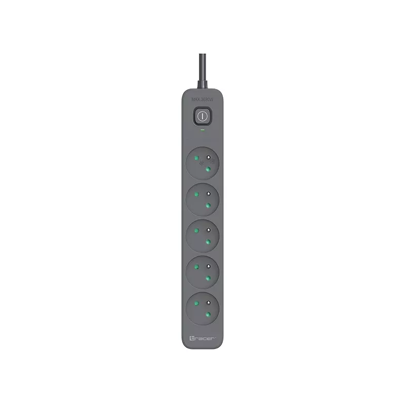 Tracer 47813 Super Line+ Graphite 1,5 m (5 Steckdosen)