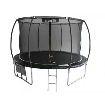 Trampolina LEAN Sport Max 14ft Schwarz-Grün