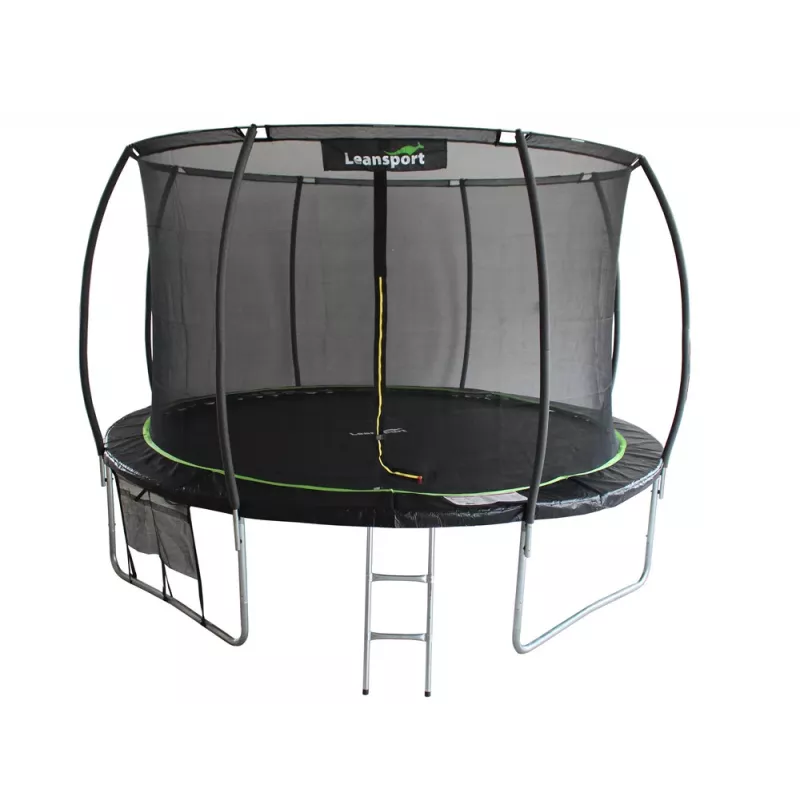 Trampolina LEAN Sport Max 14ft Schwarz-Grün