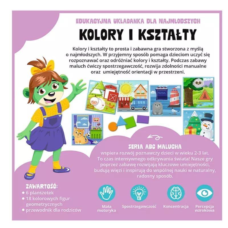 TREFL GRY Lernspiel Farben und Formen ABC für Kleinkinder Treflik Familie Trefl 02904