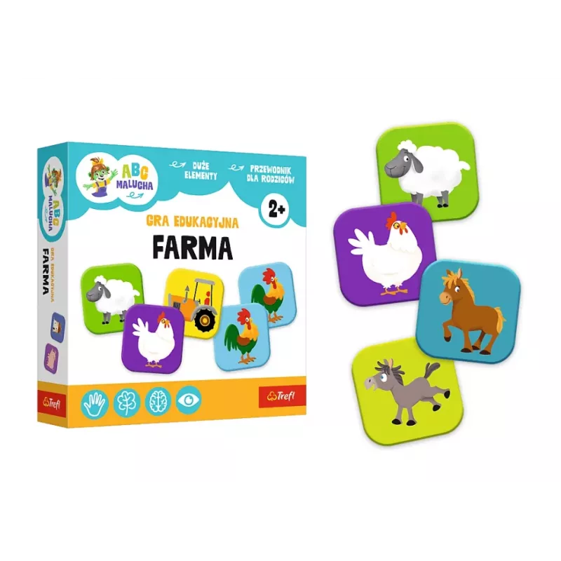 TREFL GRY Lernspiel Bauernhof ABC für Kleinkinder Treflik Familie Trefl 02909