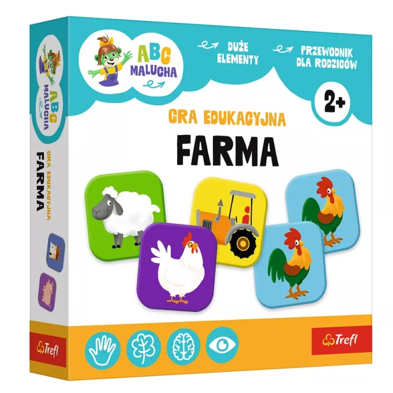 TREFL GRY Lernspiel Bauernhof ABC für Kleinkinder Treflik Familie Trefl 02909