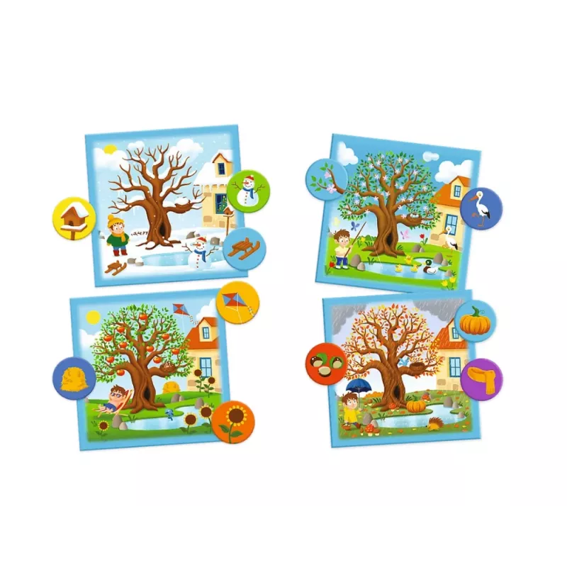 TREFL GRY Lernspiel Jahreszeiten ABC für Kleinkinder Treflik Familie Trefl 02906