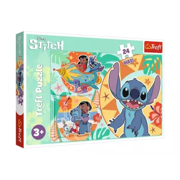 TREFL Puzzle 24 Teile Maxi Happy Day Lilo & Stitch