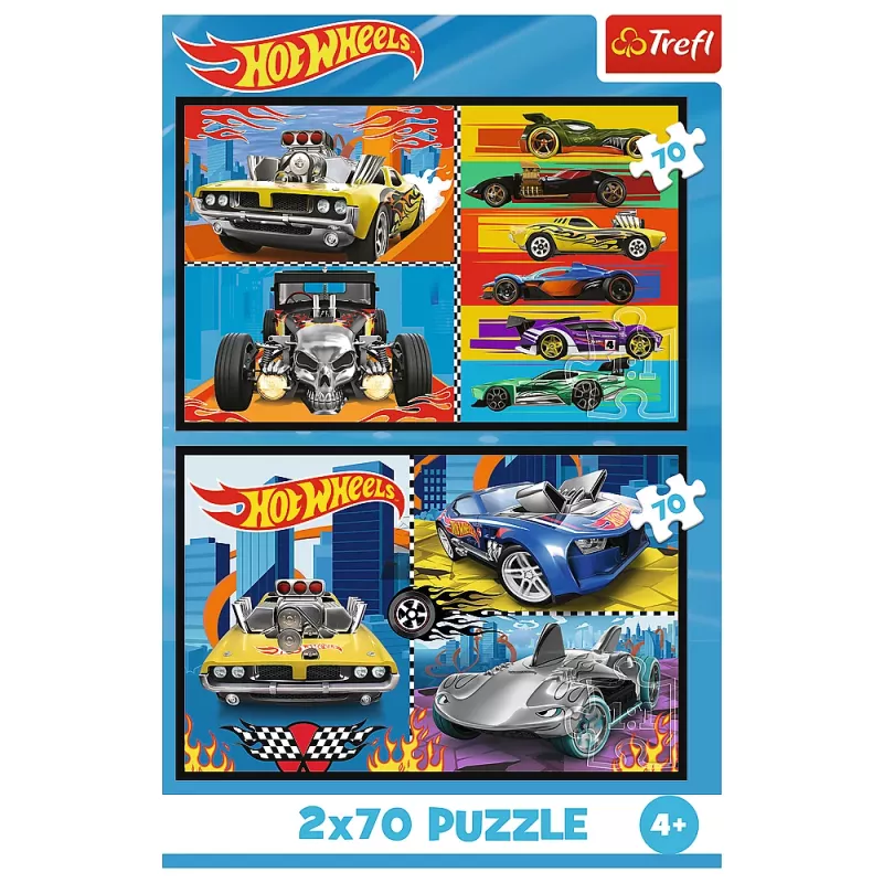 Trefl Puzzle - 2x70 - Cars - Hot Wheels