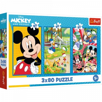 Trefl Puzzle - 3x80 - Mickey Mouse Team Trefl 34887