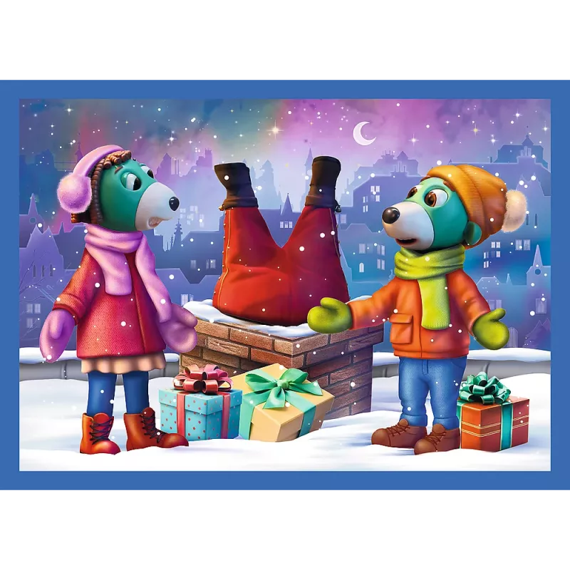 TREFL PUZZLE 4-in-1 Puzzle – Es schneit bei den Trefliks – Trefl 34657