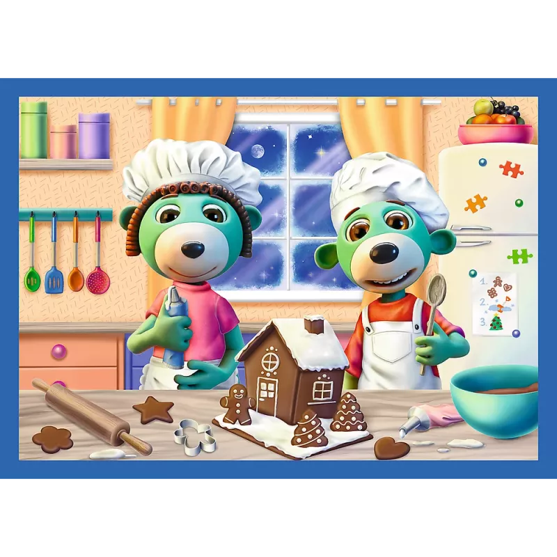 TREFL PUZZLE 4-in-1 Puzzle – Es schneit bei den Trefliks – Trefl 34657