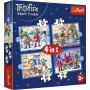 TREFL PUZZLE 4-in-1 Puzzle – Es schneit bei den Trefliks – Trefl 34657
