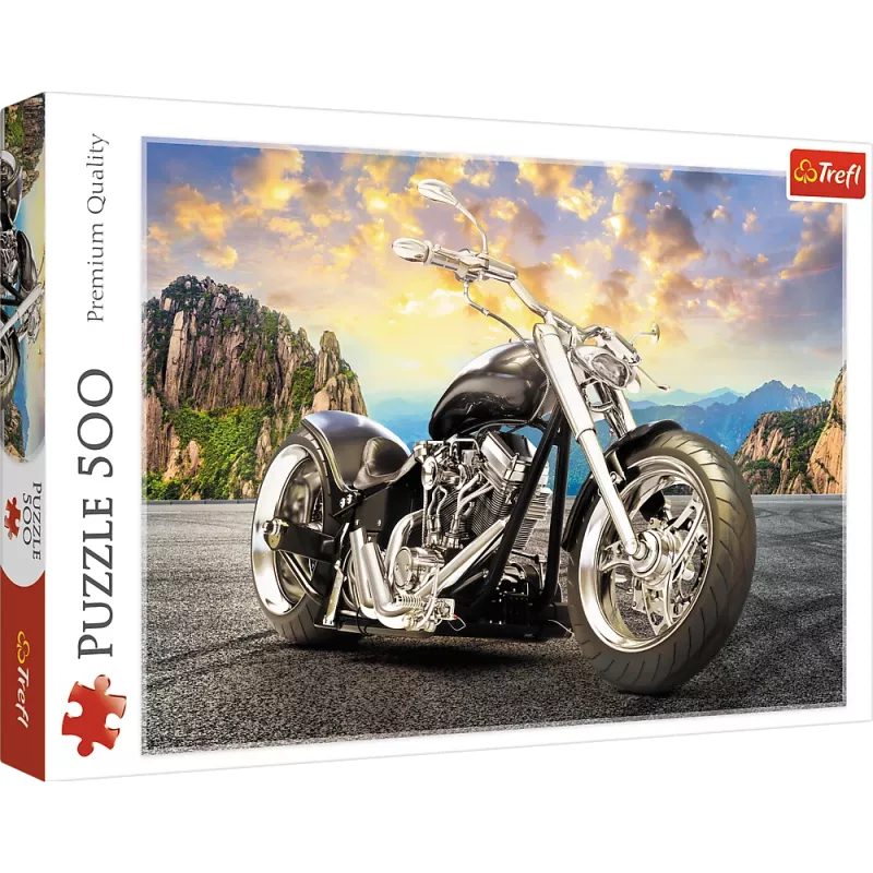 TREFL Puzzle 500 Teile Schwarzes Motorrad