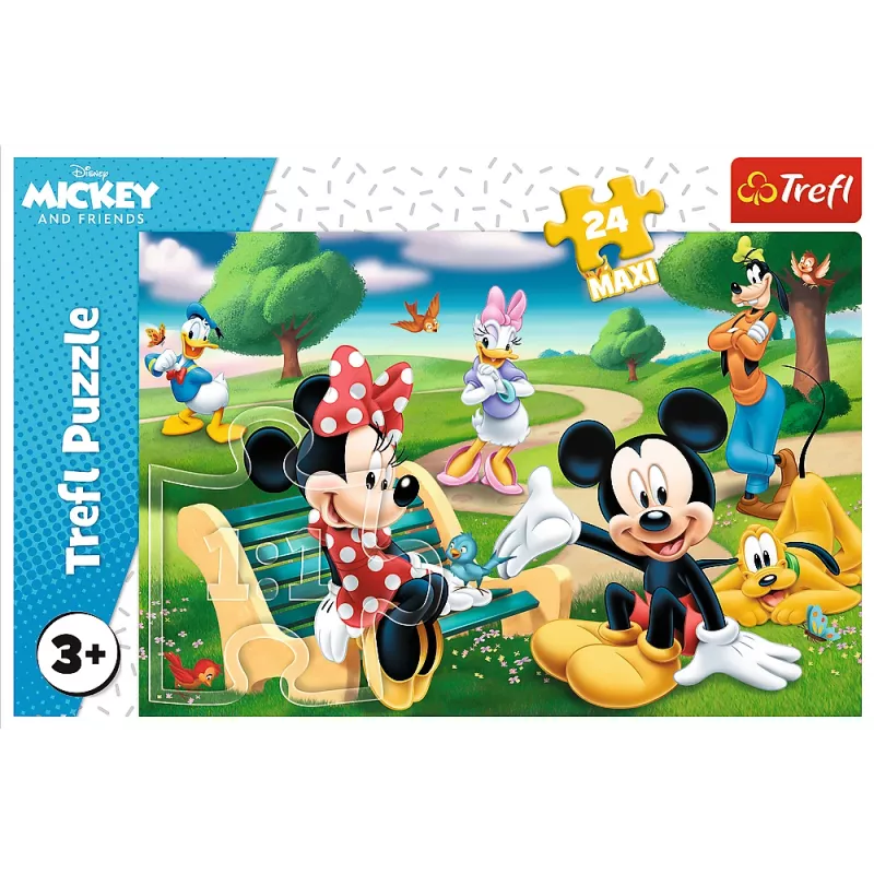 TREFL PUZZLE Puzzle - 24Maxi - Mickey Mouse mit Freunden - Disney Standard Characters