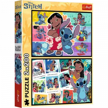 TREFL PUZZLE Puzzle - 2x200 - Stitch's Merry Life - Disney Lilo and Stitch 13334