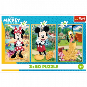 TREFL PUZZLE Puzzle - 3x50 - Mäuse im Urlaub Disney Trefl 34881